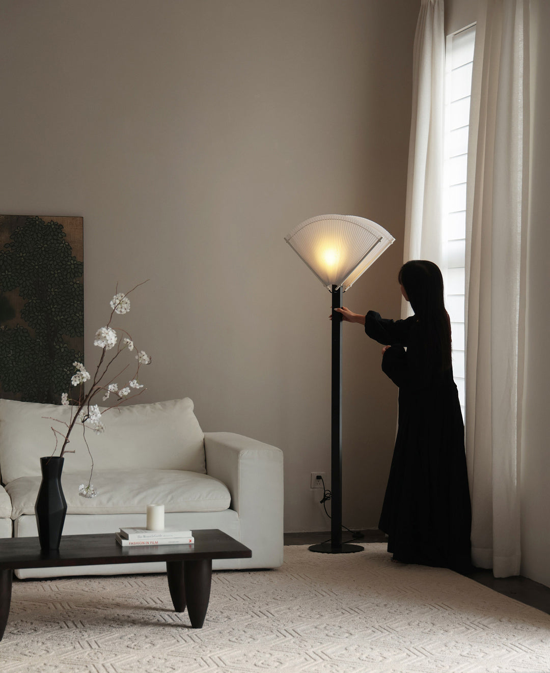 Pleated Fan Floor Lamp - Vakkerlight