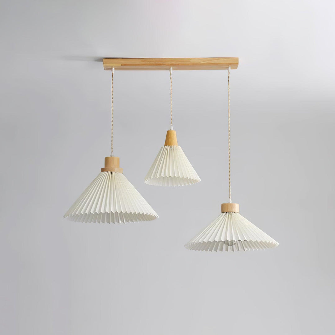 Pleated Wooden Pendant Light - Vakkerlight