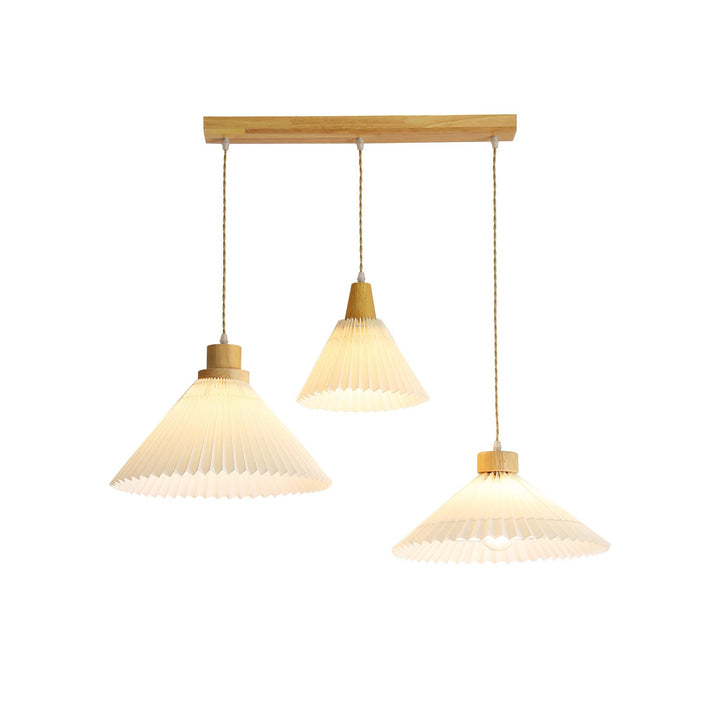 Pleated Wooden Pendant Light - Vakkerlight