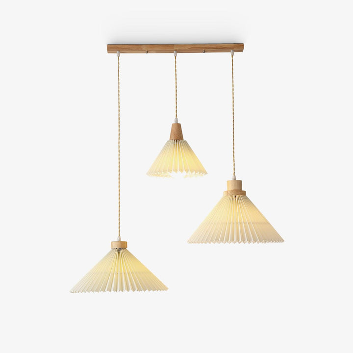 Pleated Wooden Pendant Light - Vakkerlight