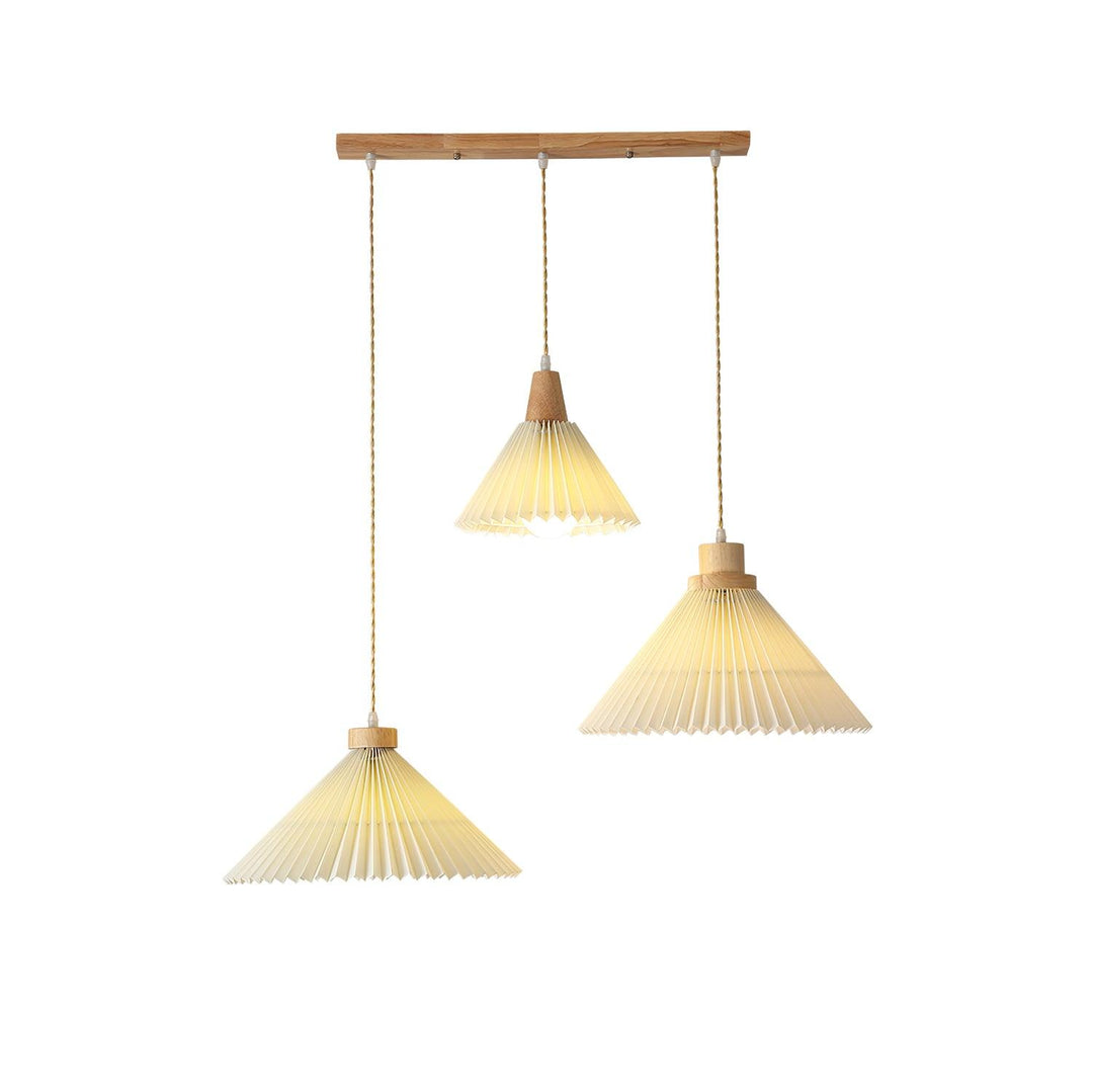 Pleated Wooden Pendant Light - Vakkerlight