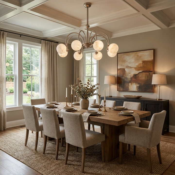 Plume Alabaster Chandelier