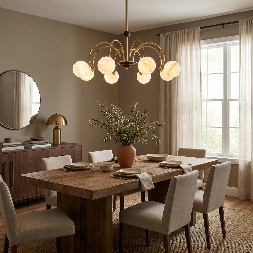 Plume Alabaster Chandelier