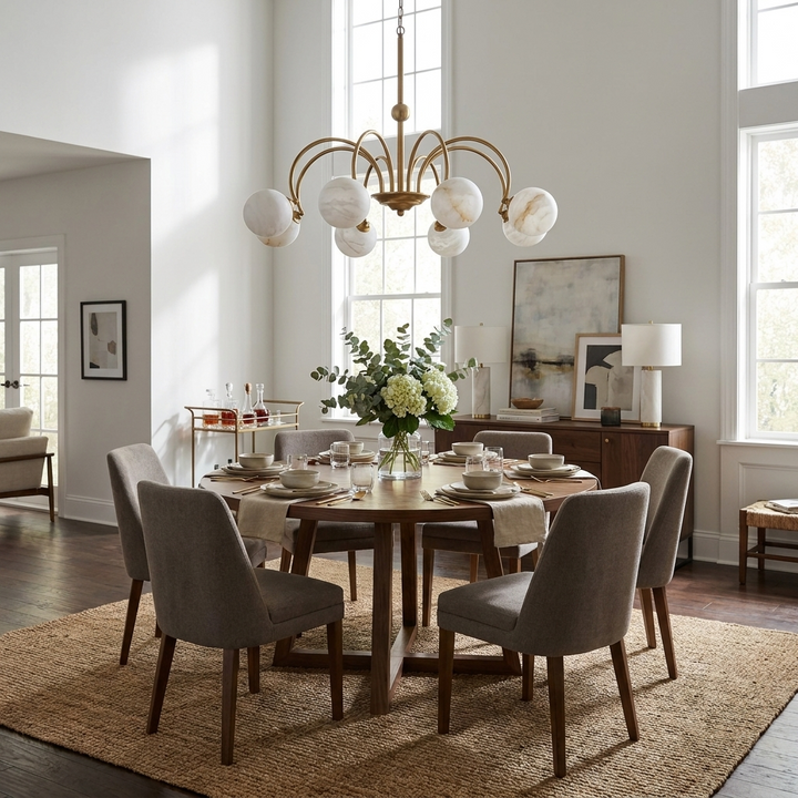 Plume Alabaster Chandelier