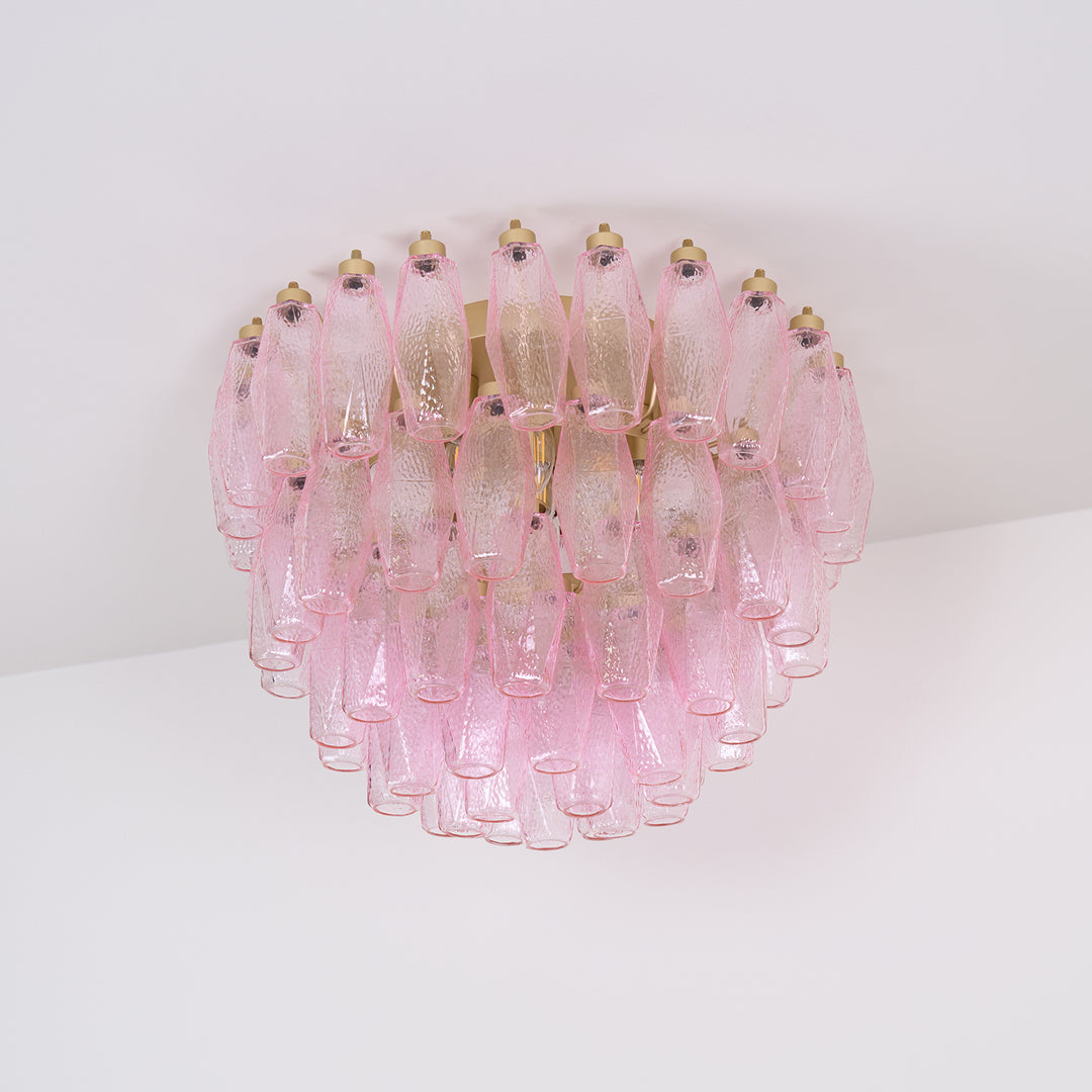 Poliedri Murano Pink Ceiling Light - Vakkerlight