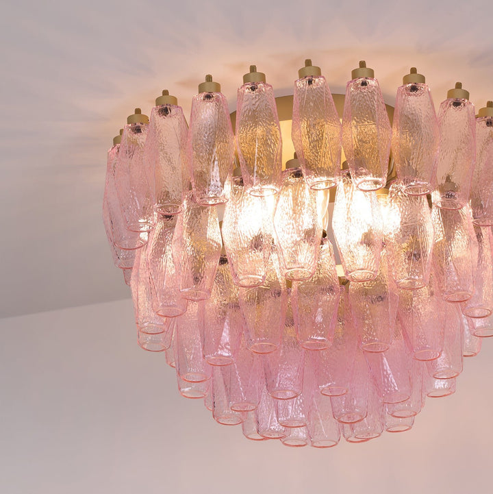 Poliedri Murano Pink Ceiling Light - Vakkerlight