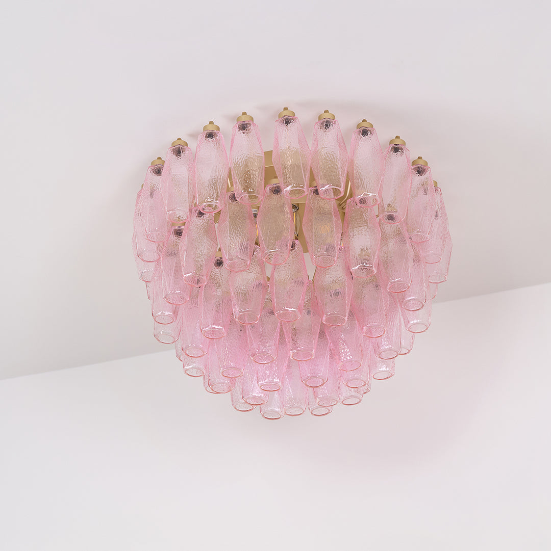 Poliedri Murano Pink Ceiling Light - Vakkerlight