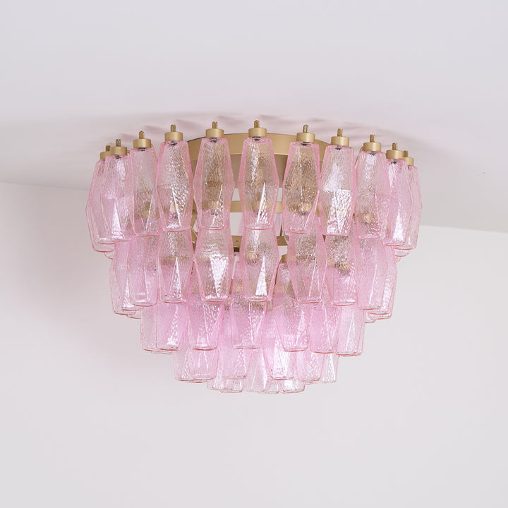 Poliedri Murano Pink Ceiling Light - Vakkerlight