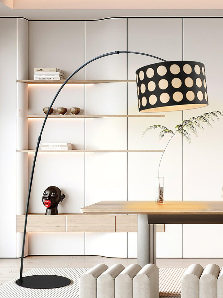 Polka Arc Fabric Floor Lamp - Vakkerlight