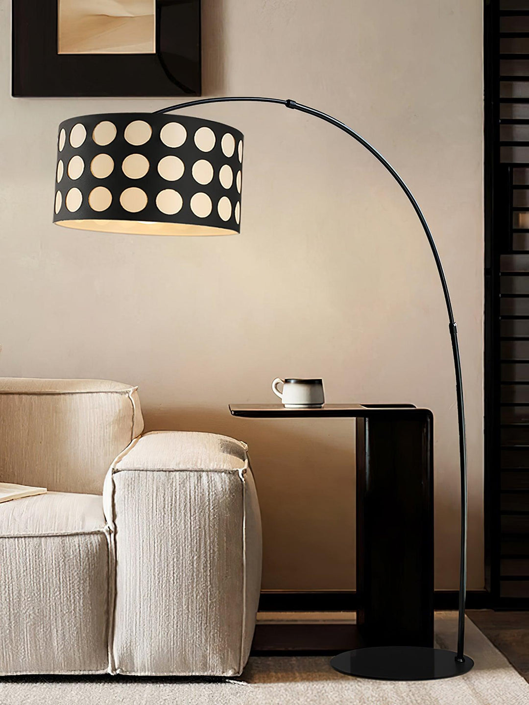 Polka Arc Fabric Floor Lamp - Vakkerlight