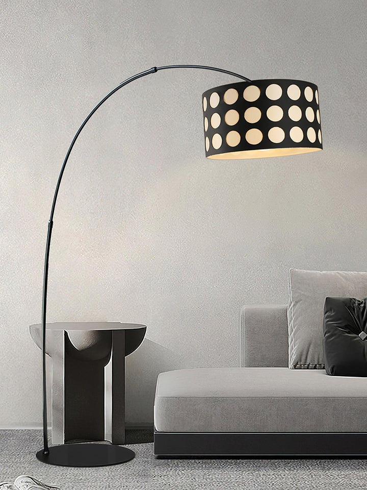 Polka Arc Fabric Floor Lamp - Vakkerlight