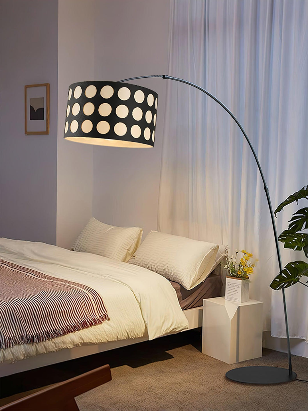 Polka Arc Fabric Floor Lamp - Vakkerlight