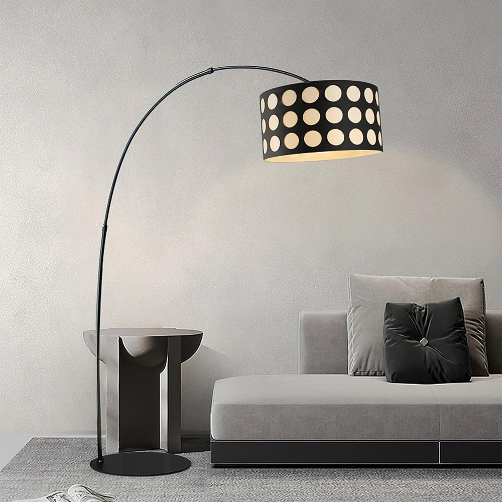 Polka Arc Fabric Floor Lamp - Vakkerlight