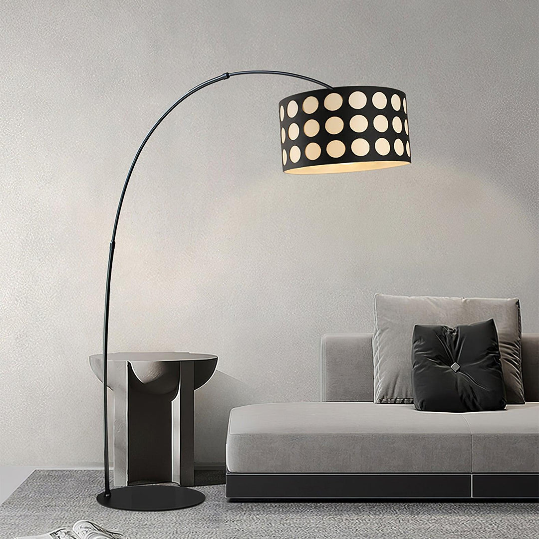 Polka Arc Fabric Floor Lamp - Vakkerlight