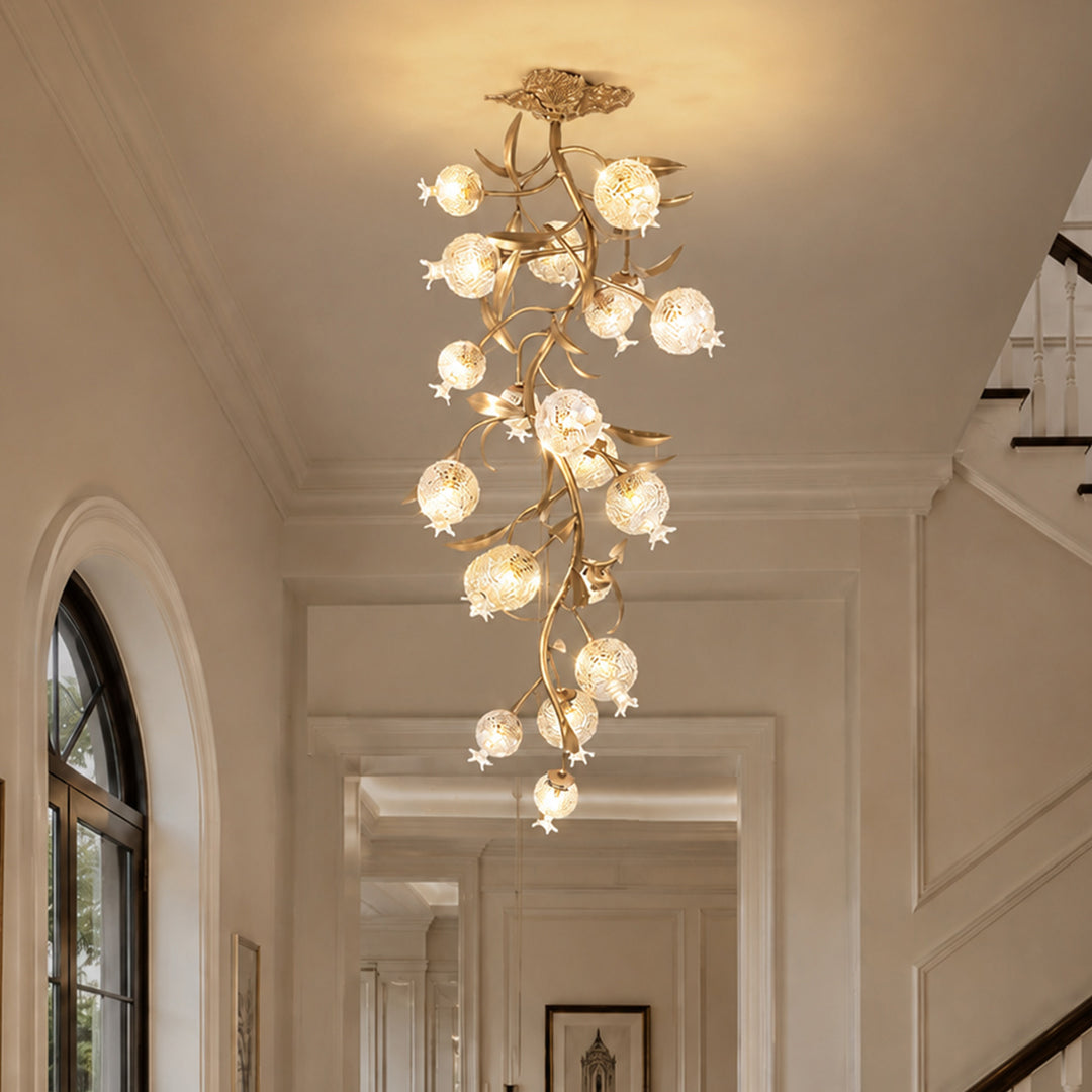 Pomegranate Brass Ceiling Lamp - Vakkerlight