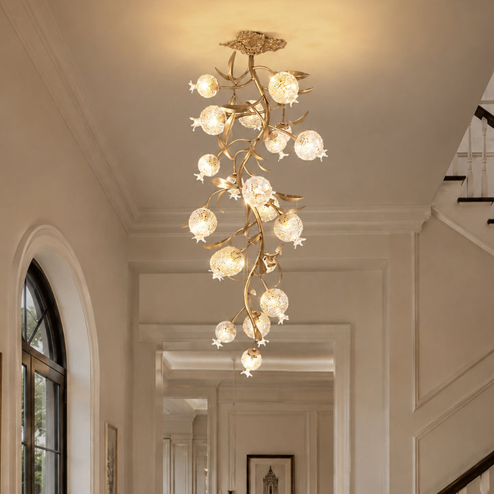 Pomegranate Brass Ceiling Lamp - Vakkerlight