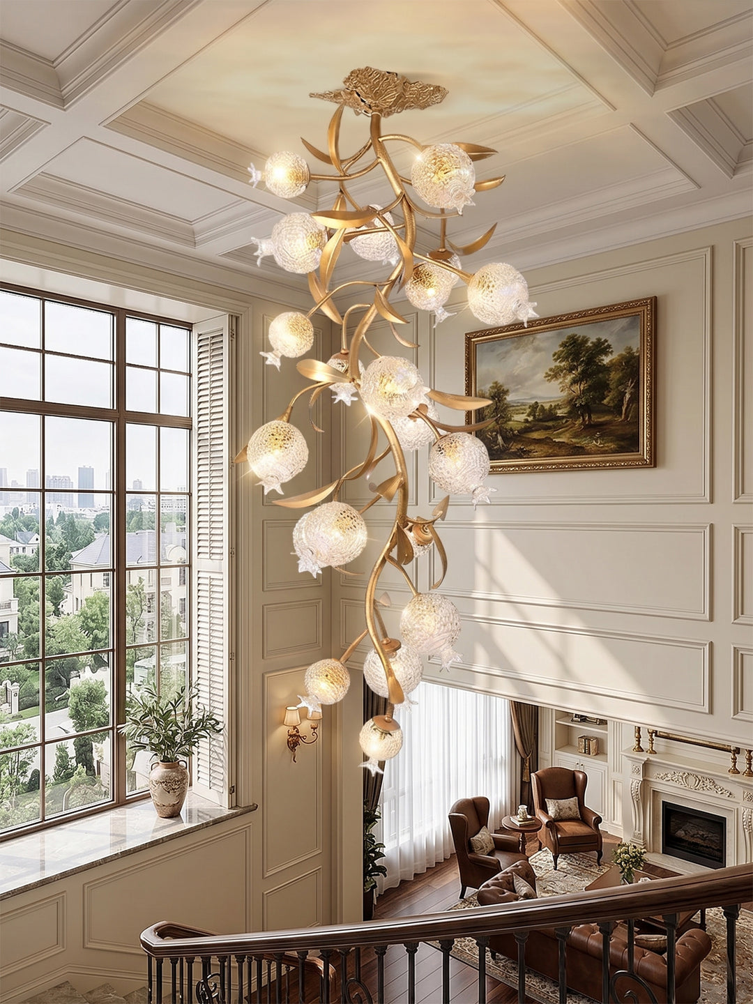 Pomegranate Brass Ceiling Lamp - Vakkerlight