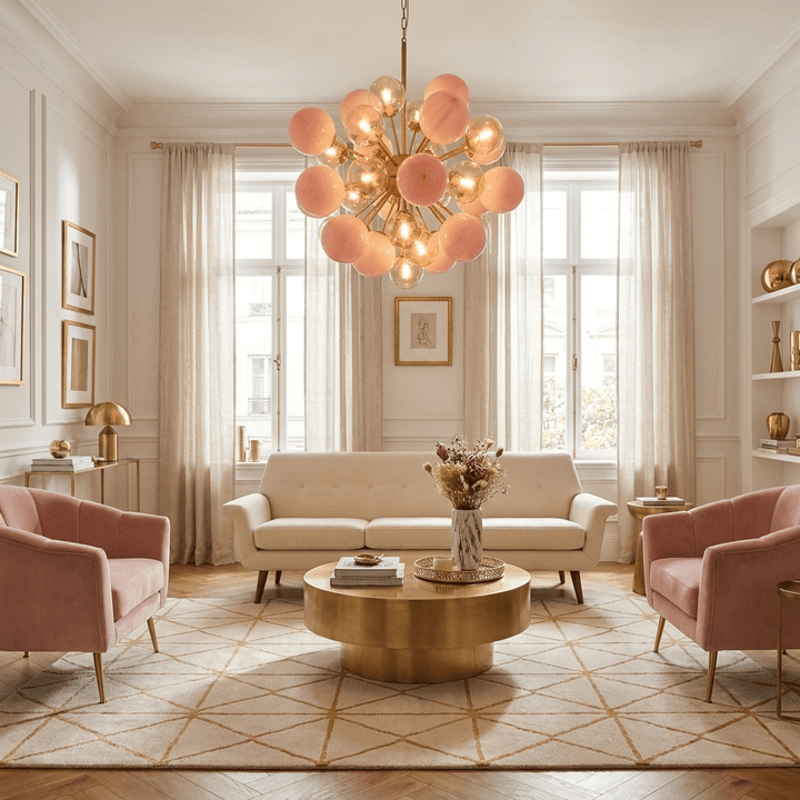 Pomelia Glass Globe Sputnik Chandelier - Vakkerlight