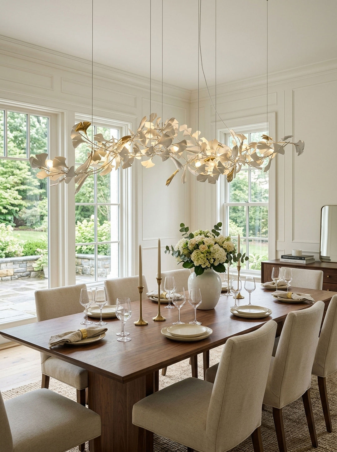 Porcelain Gingko Chandelier - Vakkerlight