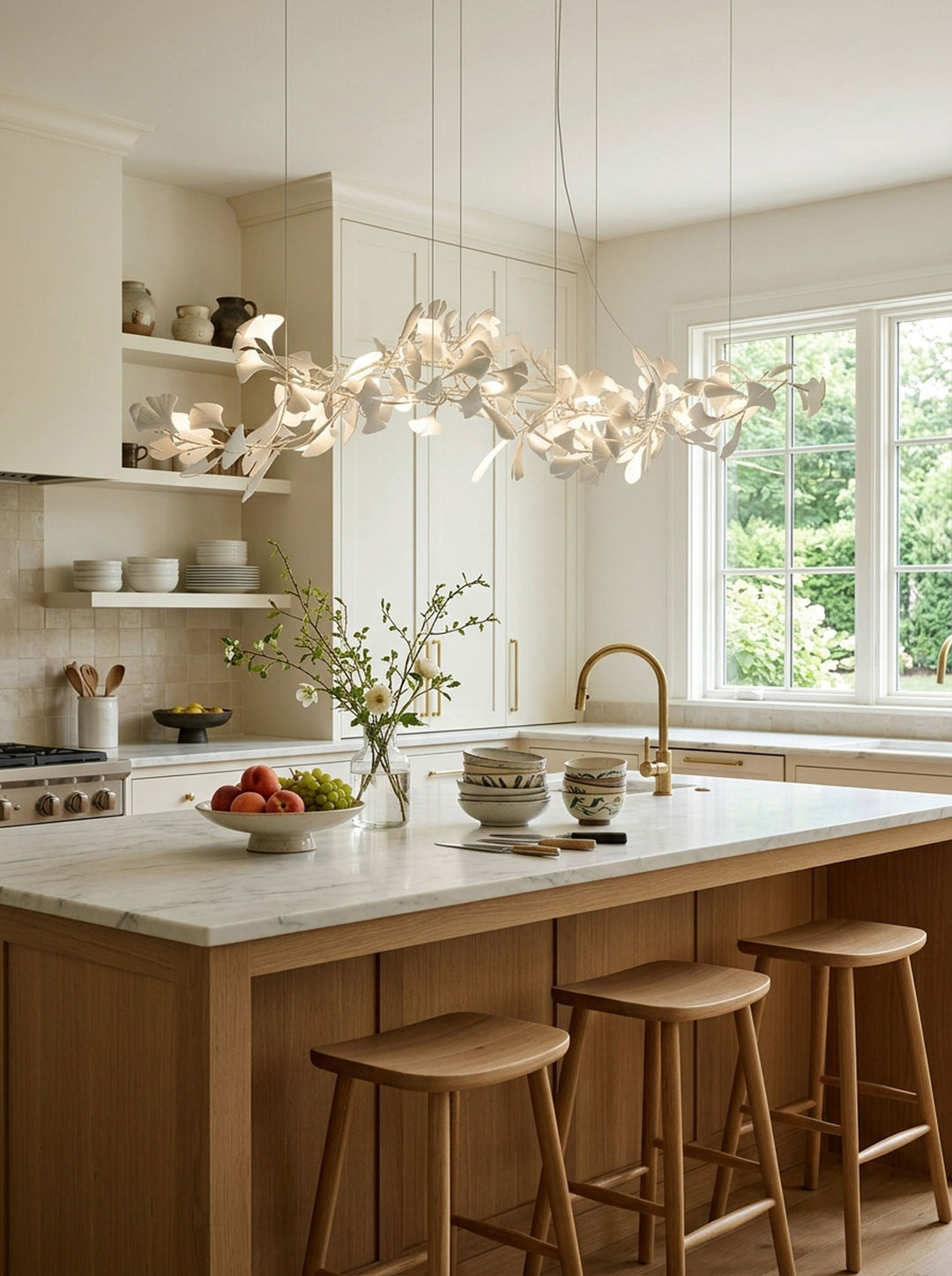 Porcelain Gingko Chandelier - Vakkerlight