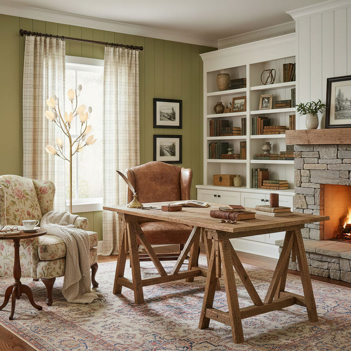 Porcelain Magnolia Floor Lamp - Vakkerlight