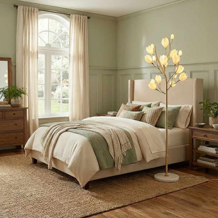 Porcelain Magnolia Floor Lamp - Vakkerlight