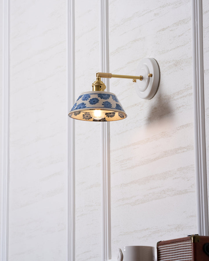 Porcelain Indigo Wall Lamp
