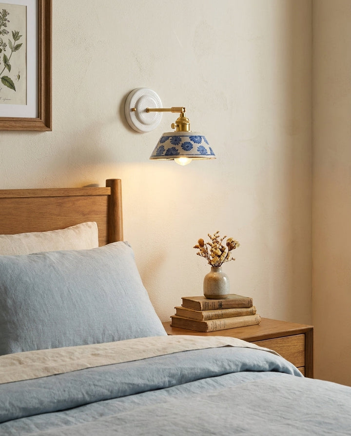 Porcelain Indigo Wall Lamp