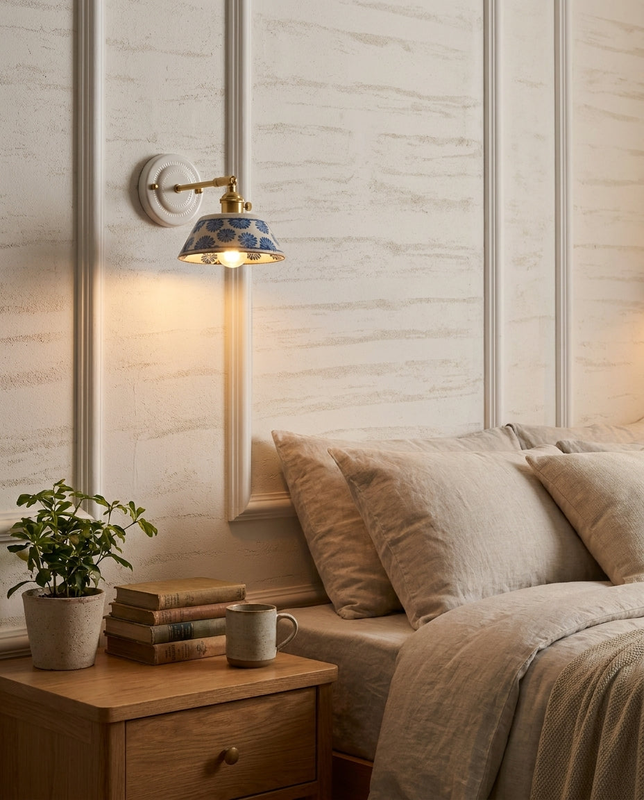 Porcelain Indigo Wall Lamp
