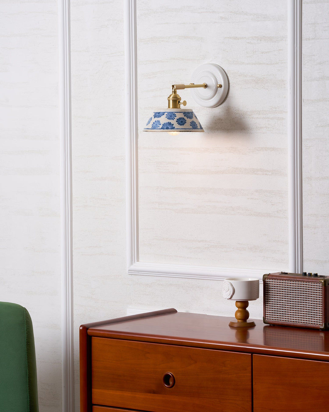 Porcelain Indigo Wall Lamp