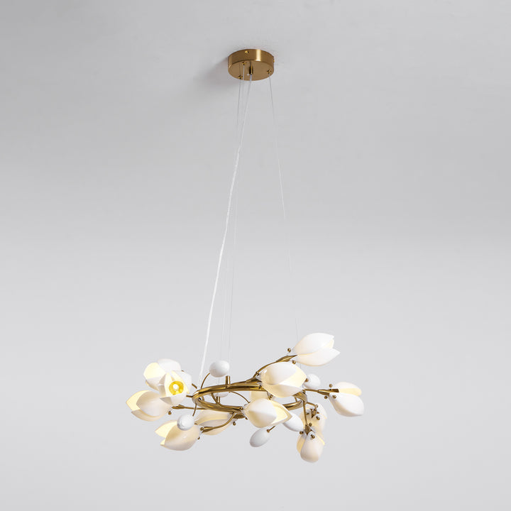 Porcelain Magnolia Chandelier - Vakkerlight