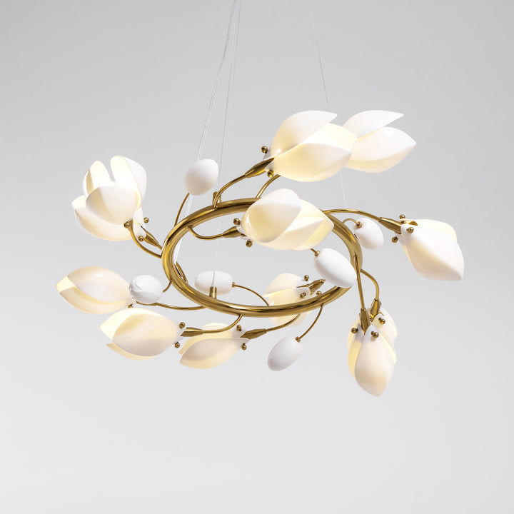 Porcelain Magnolia Chandelier - Vakkerlight