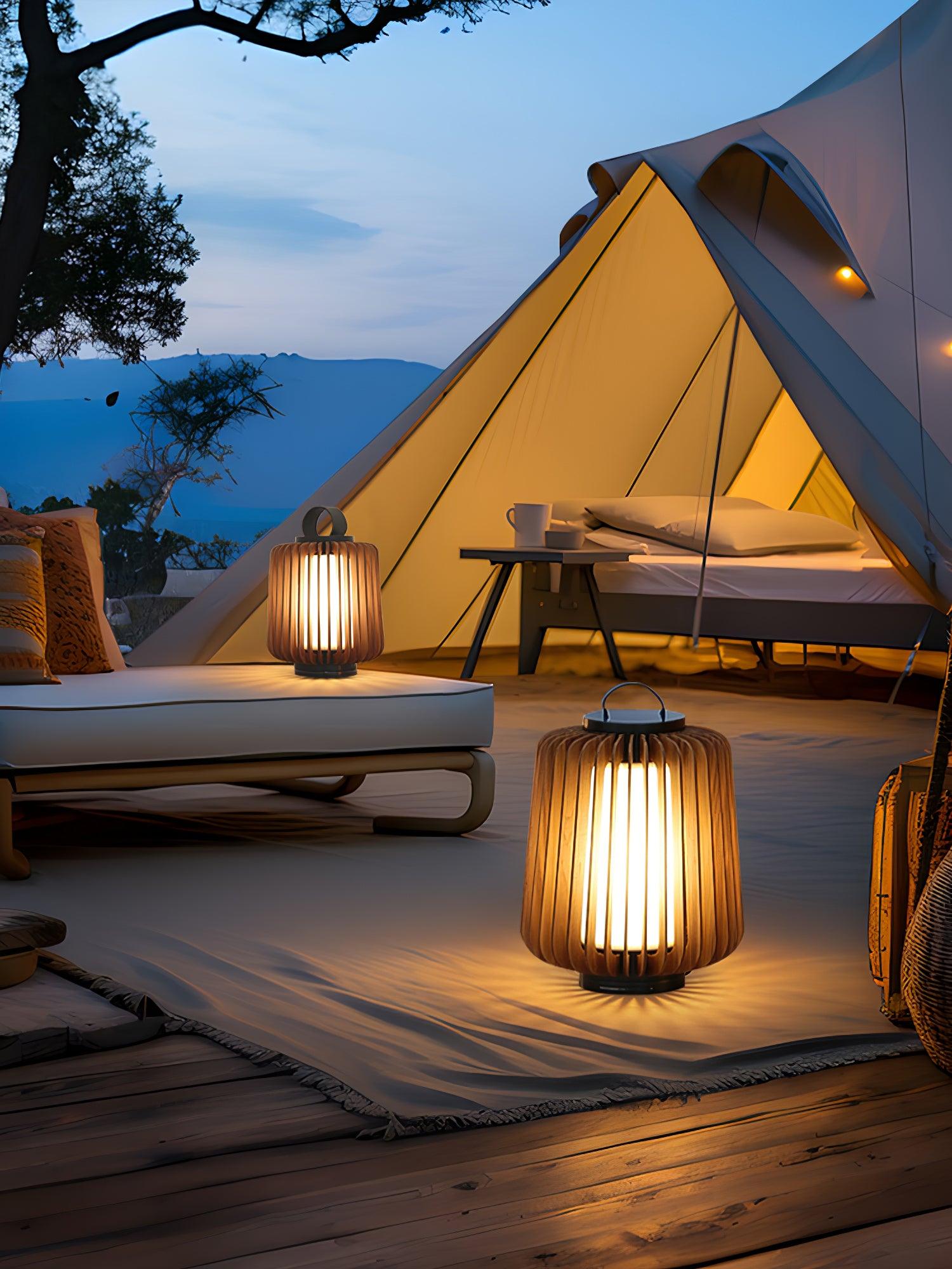 Camping Tent Lighting Ideas  Tent glamping, Camping lights, Backyard  lighting