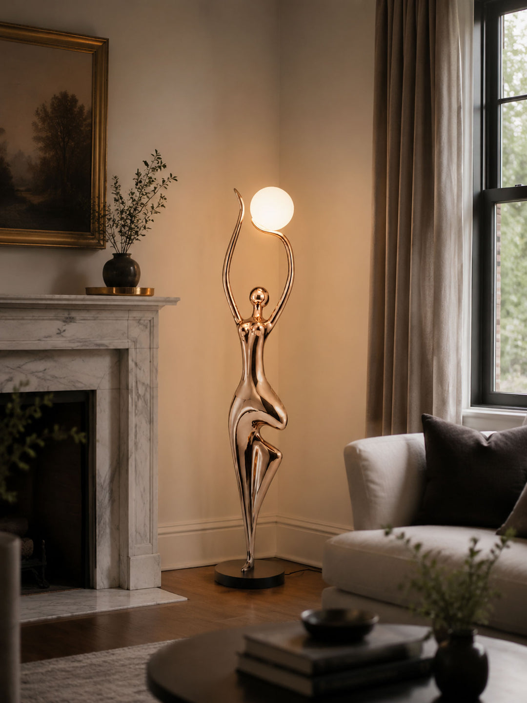 Pose Yoga Sculpture Floor Lamp - Vakkerlight
