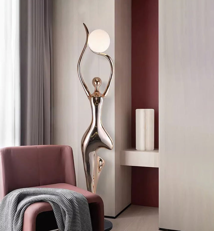 Pose Yoga Sculpture Floor Lamp - Vakkerlight