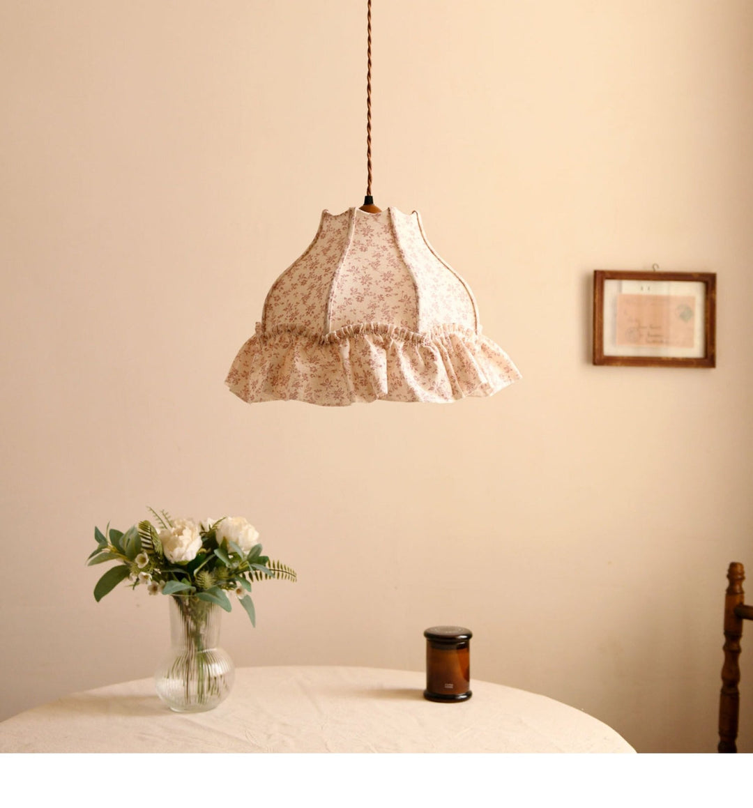 Posy Ruffled Floral Pendant Light