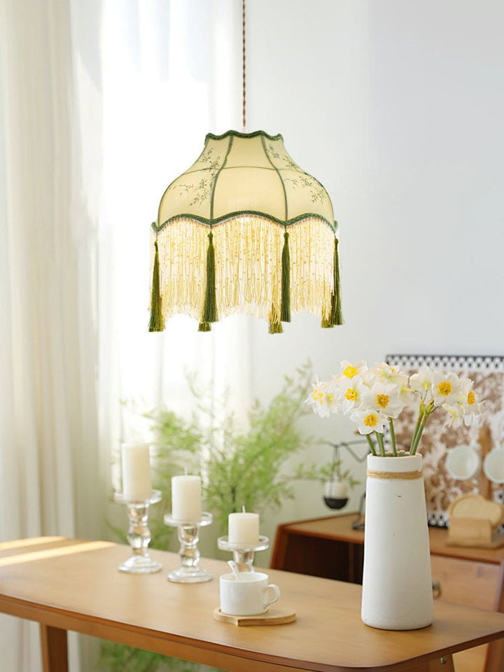 Prasina Beaded Fringe Pendant Light - Vakkerlight