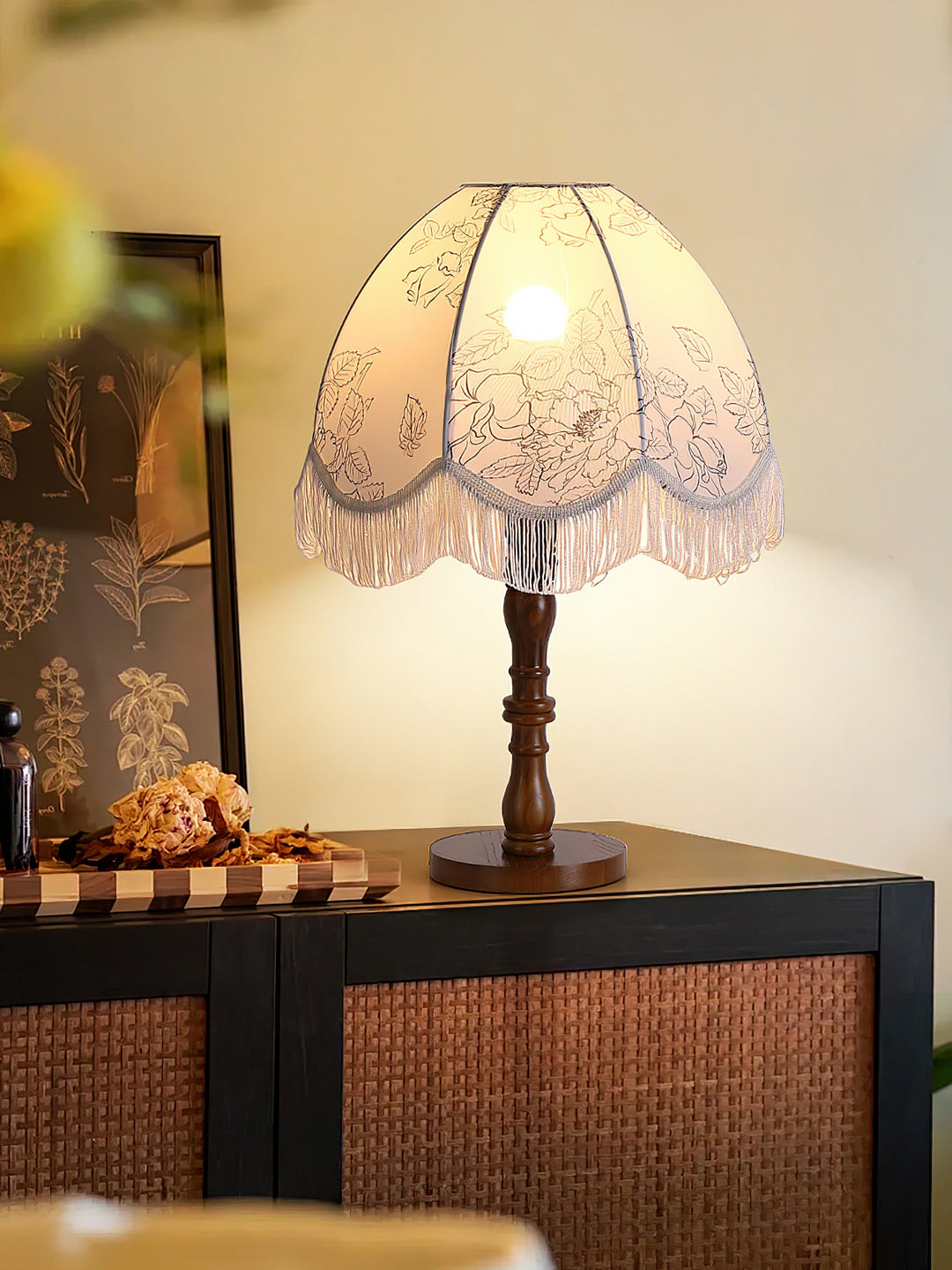 Printed Tassel Table Lamp - Vakkerlight