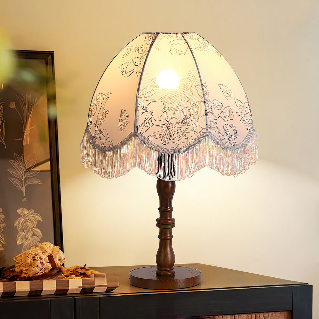 Printed Tassel Table Lamp - Vakkerlight