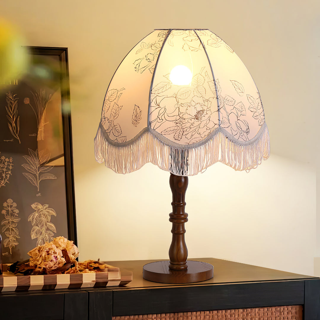 Printed Tassel Table Lamp - Vakkerlight