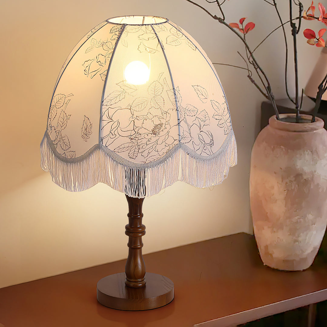 Printed Tassel Table Lamp - Vakkerlight