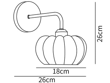 Pumpkin Wall Light — Dimension drawings 1