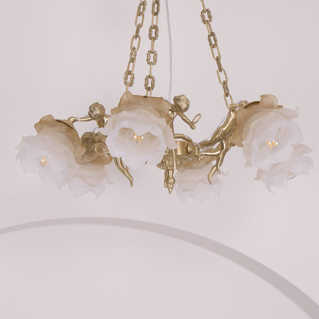 Putti Statuettes Brass Suspension