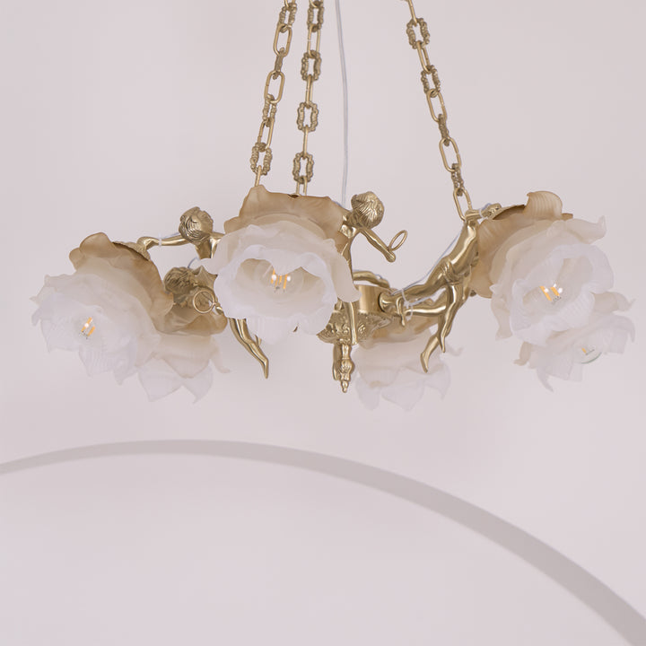 Putti Statuettes Brass Suspension