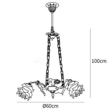 Sospensione Statuette Putti in Ottone — Dimension drawings 2