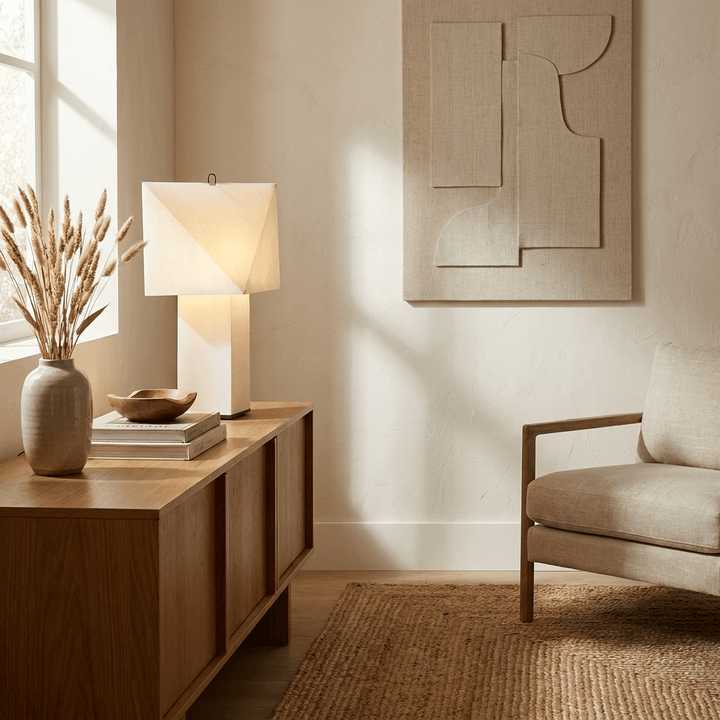 Quadrella Paper Shade Table Lamp - Vakkerlight