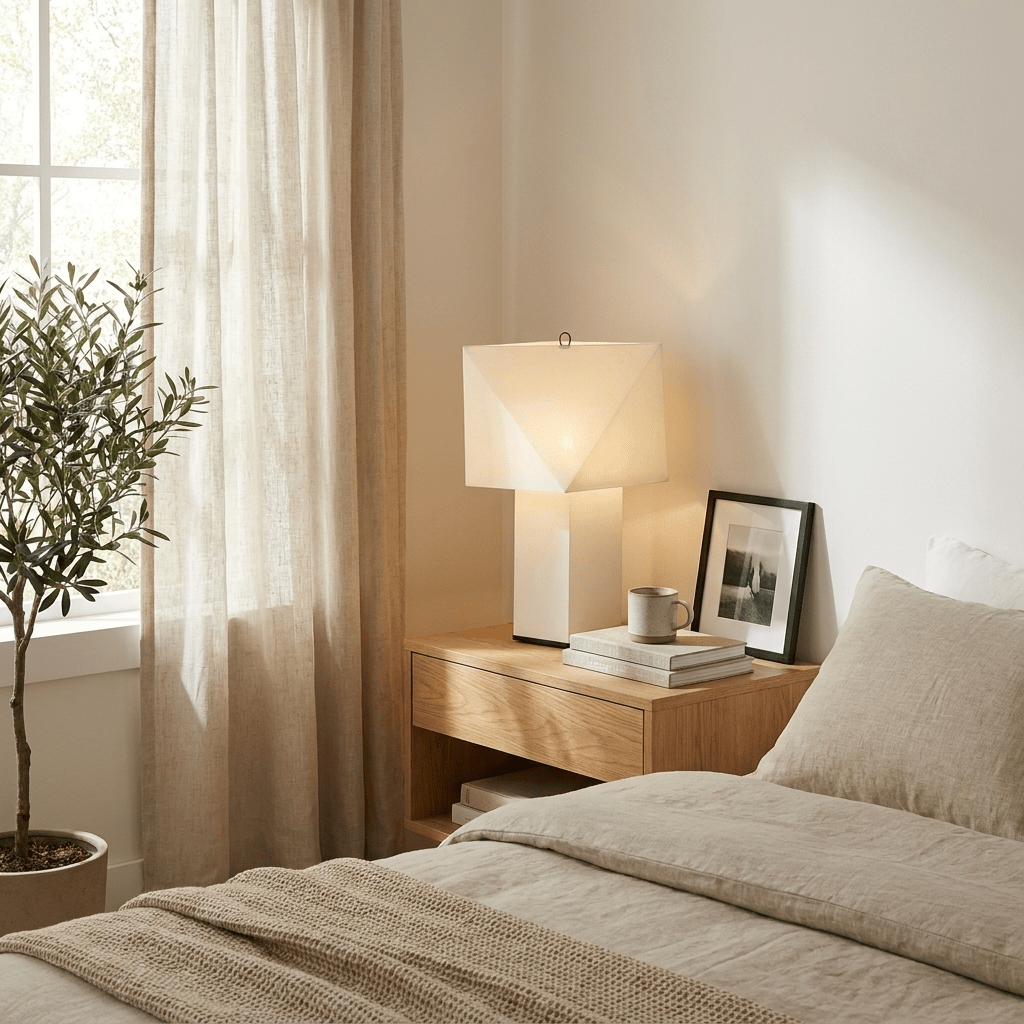 Quadrella Paper Shade Table Lamp - Vakkerlight