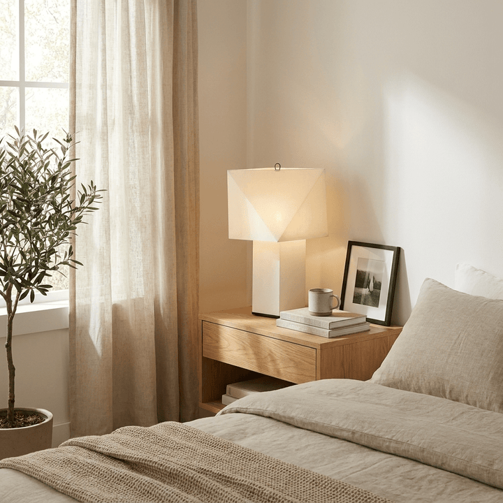 Quadrella Paper Shade Table Lamp - Vakkerlight