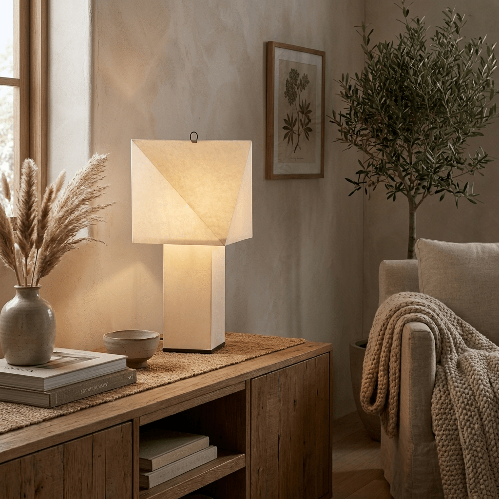 Quadrella Paper Shade Table Lamp - Vakkerlight