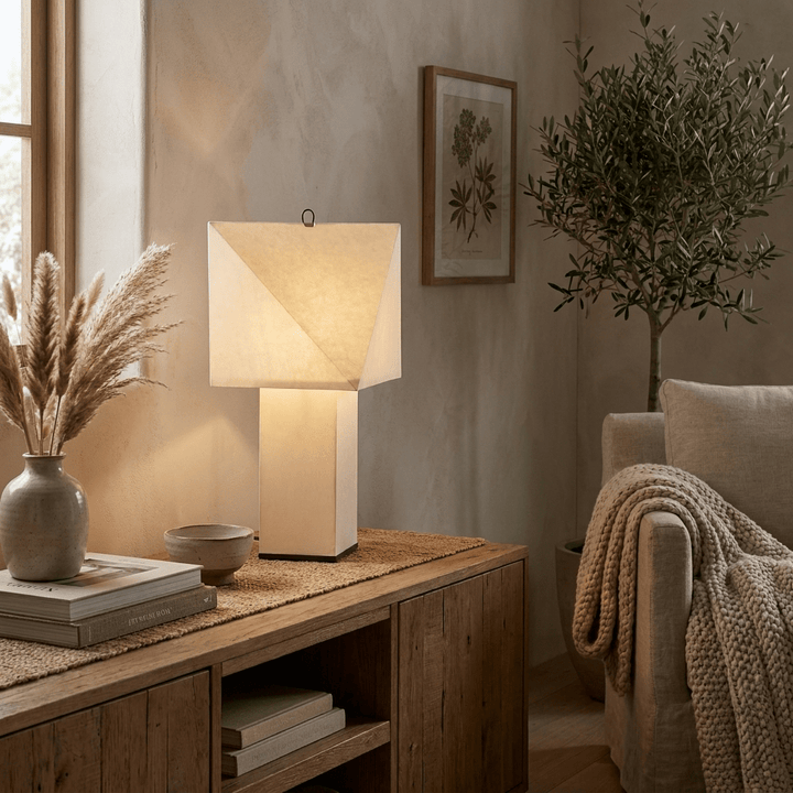 Quadrella Paper Shade Table Lamp - Vakkerlight